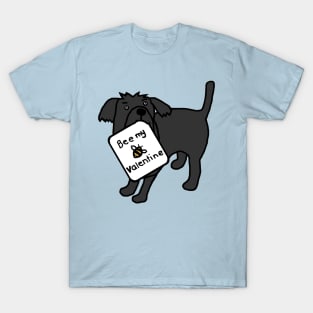 Cute Dog says Bee My Valentine on Valentines Day T-Shirt